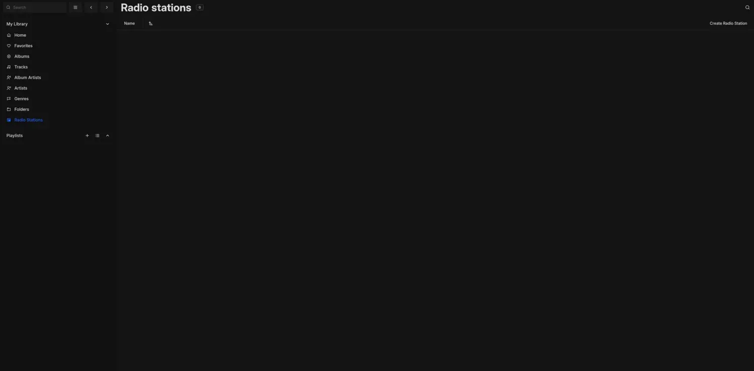 Feishin desktop music client connected to a self-hosted Navidrome library